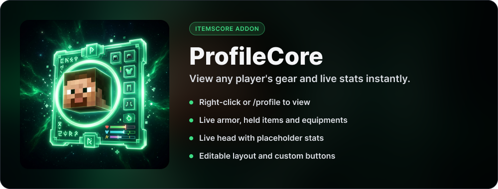 ProfileCore - an ItemsCore addon