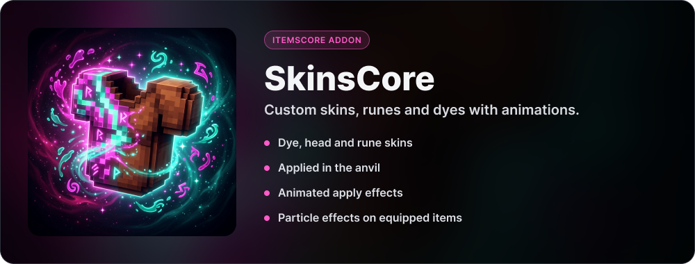 SkinsCore - an ItemsCore addon