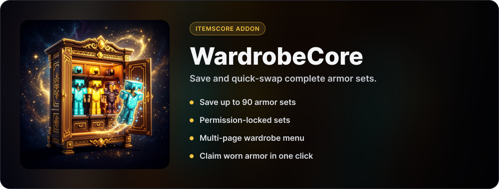WardrobeCore - an ItemsCore addon